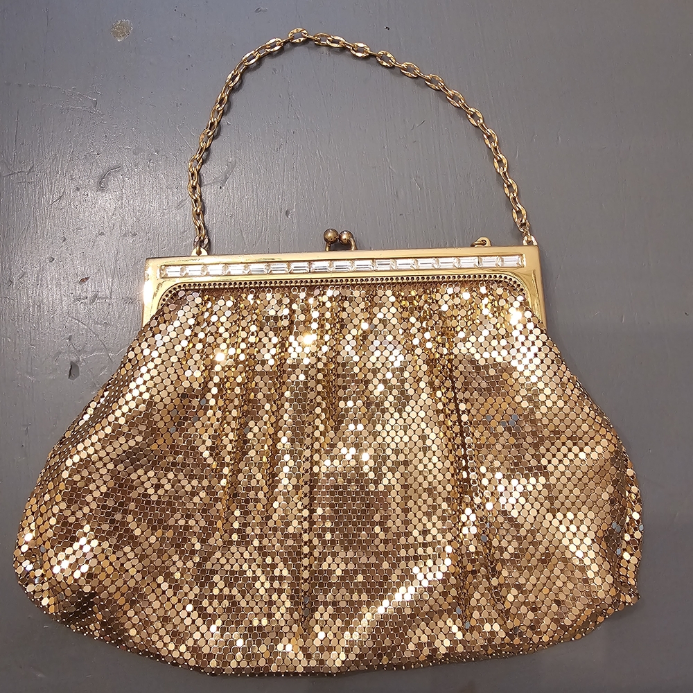 Whiting And Davis Elegant Gold Evening Bag VINTAGE ITEM